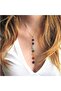 7 Chakra Natural Stone Necklace Amethyst, Tiger Eye, Aquamarine, Agate, Lapis, Citrine - 2