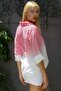 Women's Red Shirt Collar Half Placket Batik Patterned Oversize Blouse M10010200BL94200 - 7