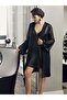 Women's 2 Piece Satin Laced Nightgown & Dressing Gown Dowry Set - 3