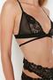 Black Lace Rope Strap Binding Detailed Unwired Cupless Knitted Lingerie Set Thmaw22Au0202 - 3