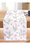 Butterfly Detailed Flower Design Modern Stitched Raschel Knitted Runner - 2