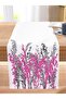 Gray and Fuchsia Floral Digital Printed Stitched Rahel Knitted Runner on White Background - 2