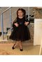 Lacy Guipure Detailed Buckle Black Girl's Dress - 2