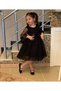 Lacy Guipure Detailed Buckle Black Girl's Dress - 3