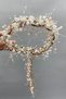 Bridal Hair Accessory Crystal Cream Pearl and Straw Bridal Crown – Crown, Crystal Stone, Stylish Model – t