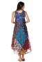 Şile Bezi Turkuaz Patchwork Elbise - 4