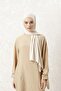 Combed Cotton Shawl Sky Cream