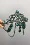 Bridal Accessory Green Hurrem Bridal Henna Crown – Bridal Accessory, Stylish Design, Women's Accessory – Geli - 2