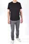 Crew Neck Plain T-Shirt/black/m