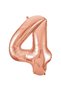 Best Foil Balloon 34 Inch 80 cm 4 Numbers Rose Gold