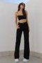 Women's Elsa 90's Wide Leg Black Extra High Waist Jeans Lycra Wide Leg Jeans - 2