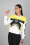 White Yellow Printed Crew Neck Sweatshirt - 4