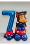Blue Number Balloon Paw Patrol Characters Balloon Welcome Set Claw Gang