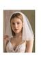Double Layered Veil Bridal Wedding Cap,Voilet Bridal Veil With Buckle
