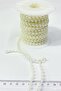 Cream Plastic Ribbon Half Pearl 6 mm 10 Mt - 2