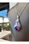 Amethyst / Natural Stone Necklace - (Raw Form) - Pendant + Chain - 3