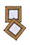 Black and White Checkered Wavy Series Cocktail Napkin - (2 Pieces) - 7
