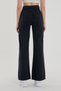 Women's Black Lycra Super High Waist Wide Leg Jean Loose Wide Leg Denim Pants - 5
