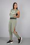 Light Green Printed Slit Detailed Hooded Sports Suit - 2