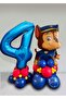 Blue Number Balloon Paw Patrol Characters Balloon Welcome Set Claw Gang