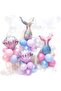 5 Year Old Mermaid Tail with Number Balloons Welcome Set Rainbow Number Balloon Fish Tail - 6
