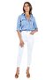 Women's Sky Blue Relax Fit Linen Shirt - 2