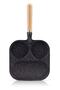 3 Compartment Granite Cast Pan Pancake Egg Mucver Omelette Pan - 2