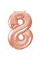 Best Foil Balloon 34 Inch 80 cm 8 Number Rose Gold