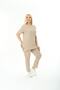 Women's Short Sleeve, Elastic Waist, Slit, Comfortable, Double Camisole Suit - 4