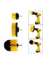 3-Piece Drill Bit Bathroom Tub Shower Cabin Car Wheel Seat Washing Cleaning Brush Set - 5