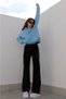 Black Casual Lycra Wide Leg Jeans - Casual Super High Waisted Lycra Jeans