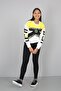 White Yellow Printed Crew Neck Sweatshirt - 2