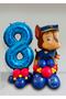 Blue Number Balloon Paw Patrol Characters Balloon Welcome Set Claw Gang