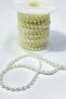 Cream Plastic Ribbon Half Pearl 6 mm 10 Mt