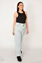 Women's Large Size Blue Silicone Printed Mom Jean Pants 65n33074 - 3