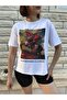 Beyaz Dijital Baskılı Tshirt - 2