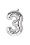 Lightning Mcqueen Cars Themed Balloon Set 76cm Silver Number Balloon Starry Set - 3