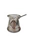 Cast Iron Coffee Pot Stainless Copper Plated Patterned 150ml Silver Color - 2