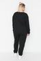 Black Printed Cotton Knitted Pajamas Set Tbbaw23Ai00016 - 5