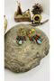 Handmade Ethnic Authentic Bohemian Hippie Natural Stone Earrings - 2
