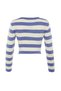 Lila Kurzer Basic Strickpullover mit Streifen TWOAW23KZ00034 - 8