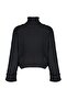 Siyah Crop Basic Triko Kazak TWOAW22KZ0223 - 8
