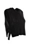 Siyah Crop Yandan Kurdele/Fiyonk Bağlama Detaylı Triko Süveter TWOAW22SV0058 - 6