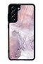 Glossy Phone Case for Samsung S21 Fe Fuchsia Marble Design