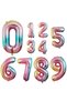 Mermaid Seashell Balloon Welcome Set 76cm Rainbow Colored Number Balloon Welcome Set - 6