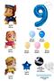 Paw Patrol Balloon Paw Patrol Characters Themed Welcome Set 76cm Blue Number Balloon Easy Installation - 3