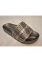 Women's Gray Stone Beaded Single Strap Slippers
