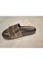 Women's Gray Stone Beaded Single Strap Slippers - 3