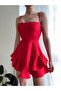 Rope Strap Princess Model Dress Red