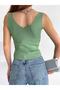 Women's Front Back V-Neck Ladder Detailed Knitwear Athlete Trk6000 - 3